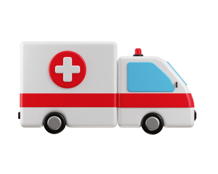 Medical ambulance vehicle icon 3d rendering illustration png