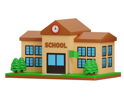 school icon 3d render concept of education icon illustration png