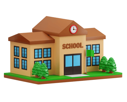 school icon 3d render concept of education icon illustration png