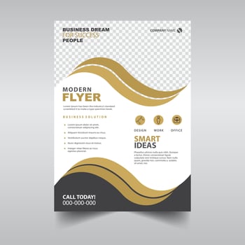 Modern corporate flyer design template vector
