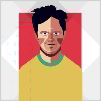 Illustration of a soccer player fan wearing jersey vector
