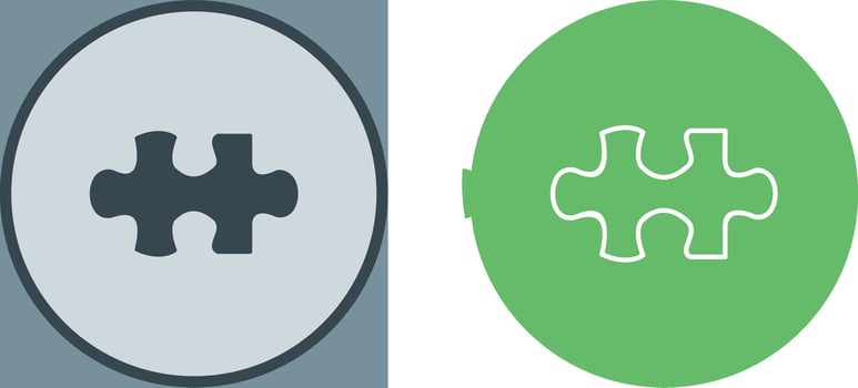 Unique Puzzle Piece Icon Design vector