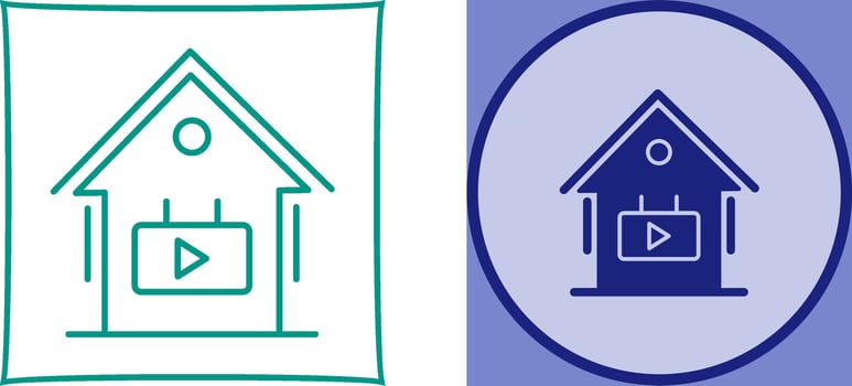 live Broadcast Icon Design vector