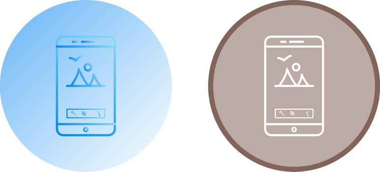 Unique Edit Picture Icon Design vector