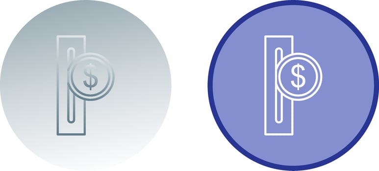 Slot for Coins Icon Design vector