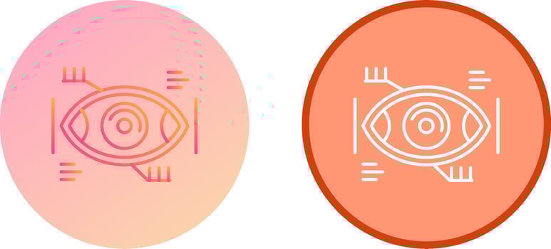 Eye Recongnition Icon Design vector
