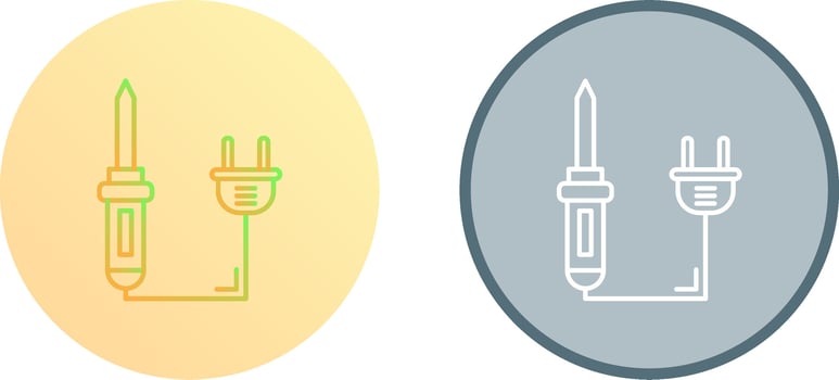 Soldering Iron Icon Design vector