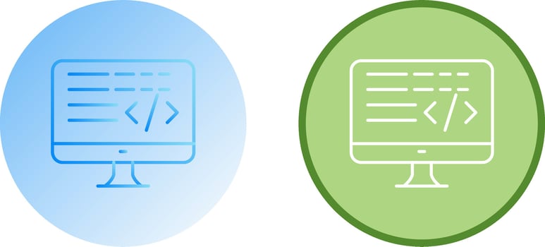Coding Icon Design vector