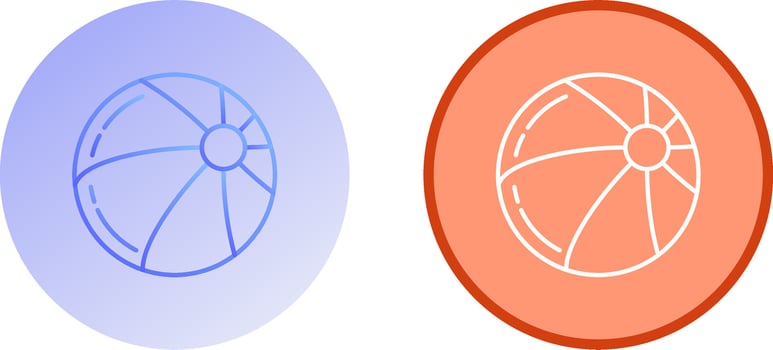 Beach Ball Icon Design vector
