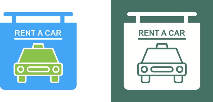 Rent a Car Icon Design vector