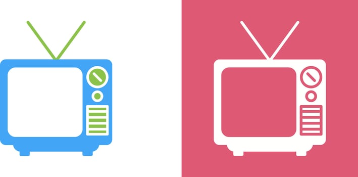 Television Broadcast Icon Design vector