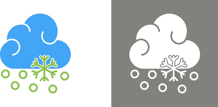Snow Fall Icon Design vector