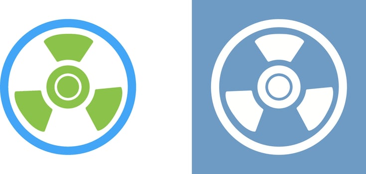 Nuclear Icon Design vector