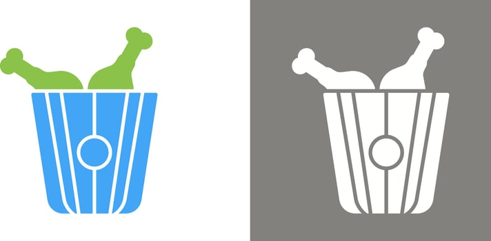 Fried Chicken Icon Design vector
