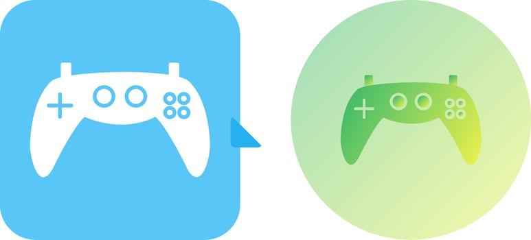 Unique Gaming Console Icon Design vector