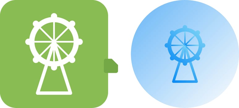 Ferris Wheel Icon Design vector