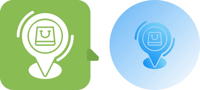 Shop Location Icon Design vector