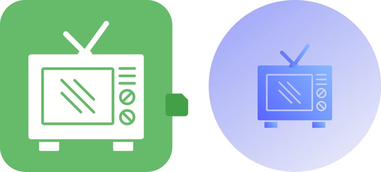 Old TV Icon Design vector