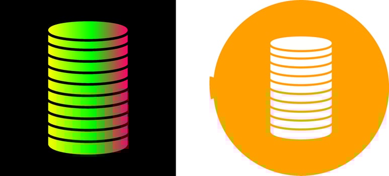 Stack of Coins Icon Design vector