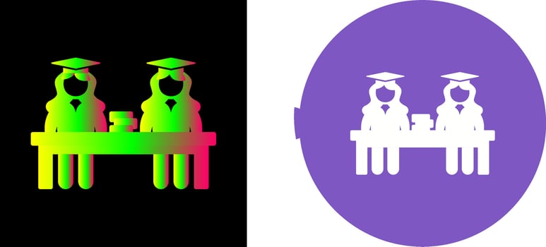 Unique Combined Study Icon Design vector