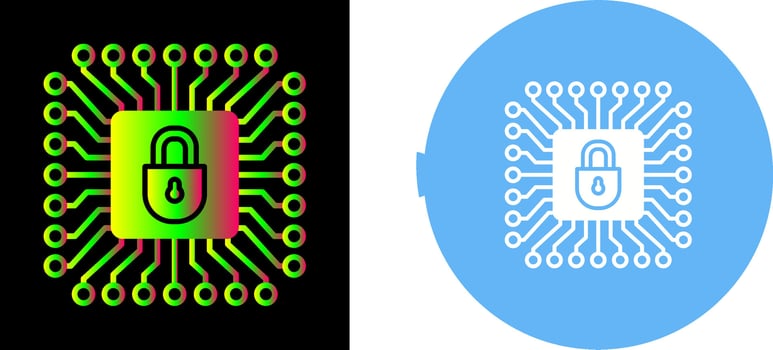 Cyber Protection Icon Design vector