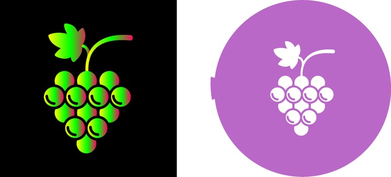 Grapes Icon Design vector