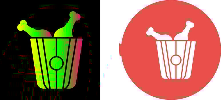 Fried Chicken Icon Design vector