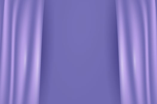 texture of silk, satin, drapery fabric on luxurious background. Portiere, curtain material purple violet purple trending color. vector