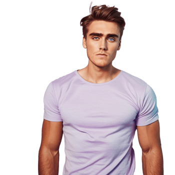 Bodybuilder man standing for workout training, isolated on transparent background png
