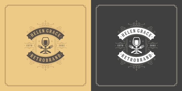 Restaurant logo template illustration for menu and cafe sign vector