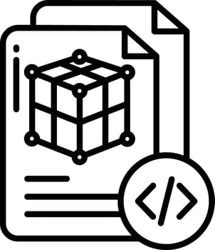 Development file outline illustration vector