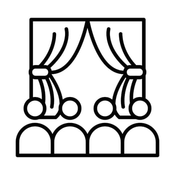 Theator Line Icon vector