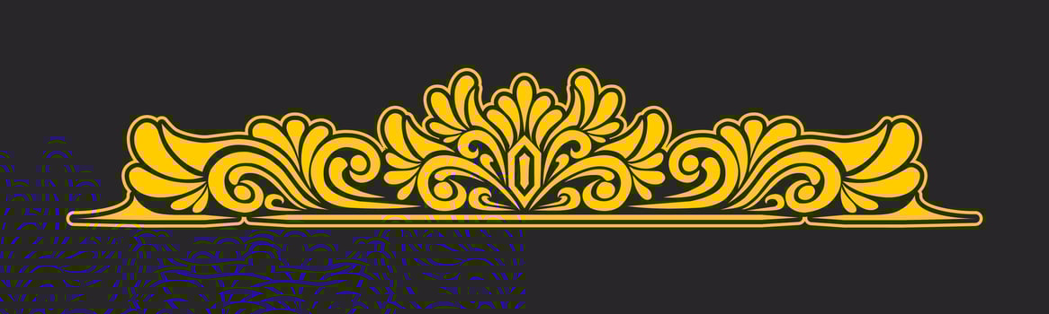 Ornament floral design element for frame, border, and wedding with vintage style vector