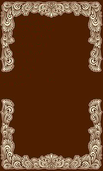 Ornament floral design element for frame, border, and wedding with vintage style vector