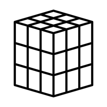 Rubik Line Icon Design vector