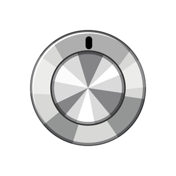 control dial knob cartoon illustration vector