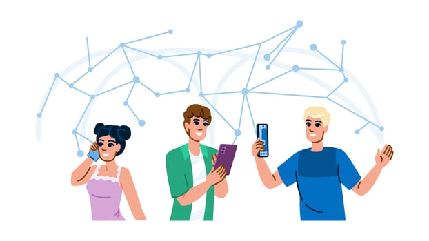 smart mobile technology vector