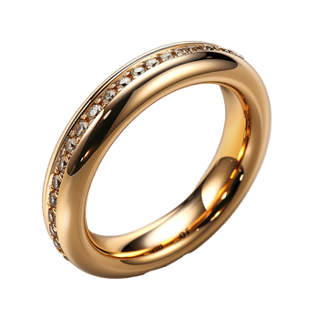 Gold ring isolated on transparent background png