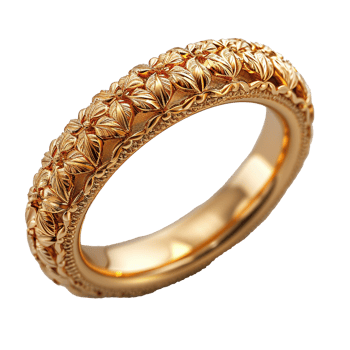 Gold ring isolated on transparent background png