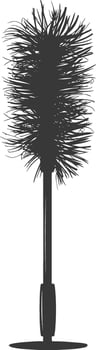 Silhouette toilet brush black color only vector