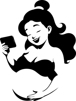 happy pregnant woman with big belly relaxes, mother clipart for stages of pregnancy, mother, birth plan, preparing for birth, life, family, healthcare, stress relief, fetal development, icon, logo png
