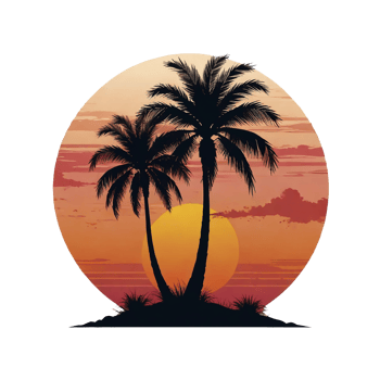 Set of retro sunsets in the style of the 80s and 90s. png