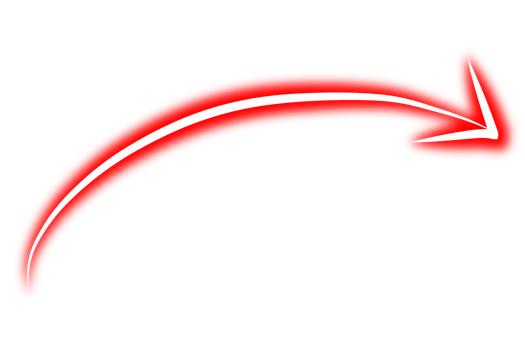 Red neon arrow icon png