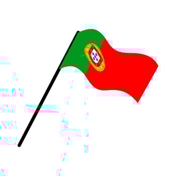 portugal national flag designed for Europe football championship in 2024 vector