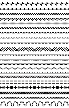Abstract black seamless brush lines png