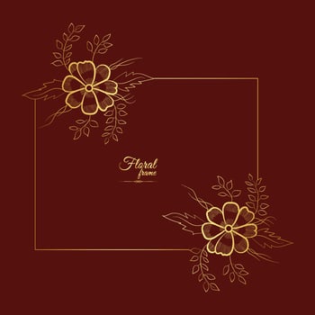 Golden Border Warm Color Border Frame Picture Frame Gold And luxury Floral frame vector