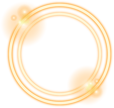 Circle neon borders light effect png