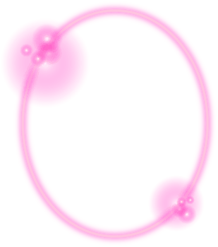 Ellipse neon frame light effect png