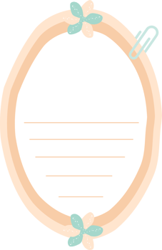 Note paper pastel illustration png