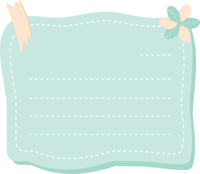 Note paper pastel illustration png